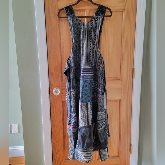 Handmade Patchwork Cotton Dress (Women's L/XL) - Picture 5 of 14